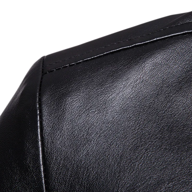 Осень и Новинка зимы Стиль Для мужчин Slim Fit раскладная кровать с отложным воротником универсальная Pu костюмы для маленьких Для мужчин в складку с отложным воротником кожаные пальто костюм, короткая куртка