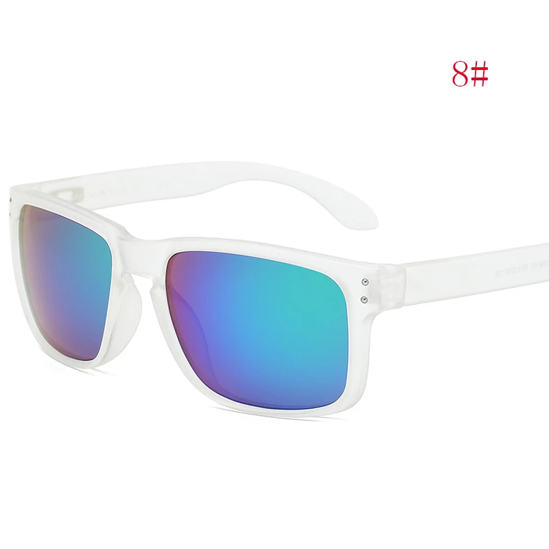 Новинка, модные квадратные солнцезащитные очки с О-образным вырезом для мужчин и женщин, классические винтажные очки для спорта и путешествий, роскошные O брендовые солнцезащитные очки UV400 - Цвет линз: 8