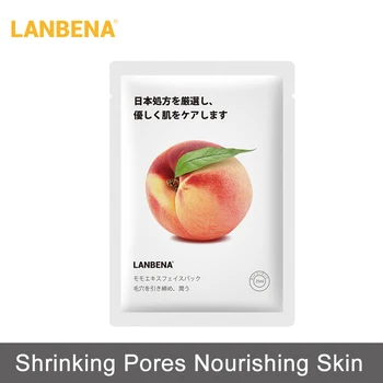 

LANBENA Face Mask Shrinking Pores Peach Extract Serum Facial Sheet Mask Fruit Masks Japan Advanced Formula Nourishing Skin Care