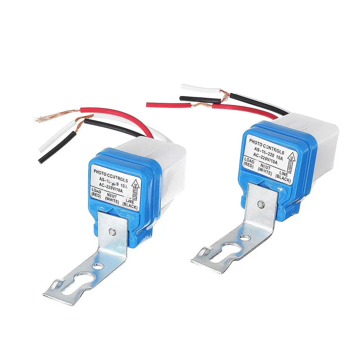 

2Pcs 110/220V Auto On Off Street Light Sensor Switch Waterproof Photoswitch Photocell 10A for highways garden airports schools