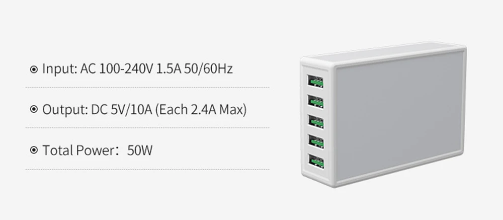 Мульти USB зарядное устройство 30 Вт 6A 5 портов адаптер переменного тока зарядная станция высокоскоростное зарядное устройство для мобильного телефона для IPhone IPad samsung