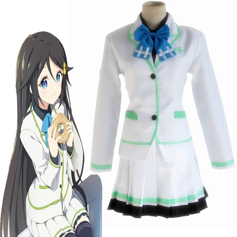 Аниме мусаиген No Phantom World Косплей Ichijo Haruhiko IZUMI Reina белый школьный Костюм Хэллоуин