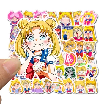 

10/30/50pcs Pack Cartoon Sailor Moon Cartoon Stickers Waterproof PVC Skateboard Snowboard Guitar Luggage Laptop Sticker Kids Toy