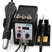 220 В 580 Вт паяльная станция 8586 2 в 1 SMD паяльная станция Тепловая пушка горячего воздуха+ Электрический паяльник