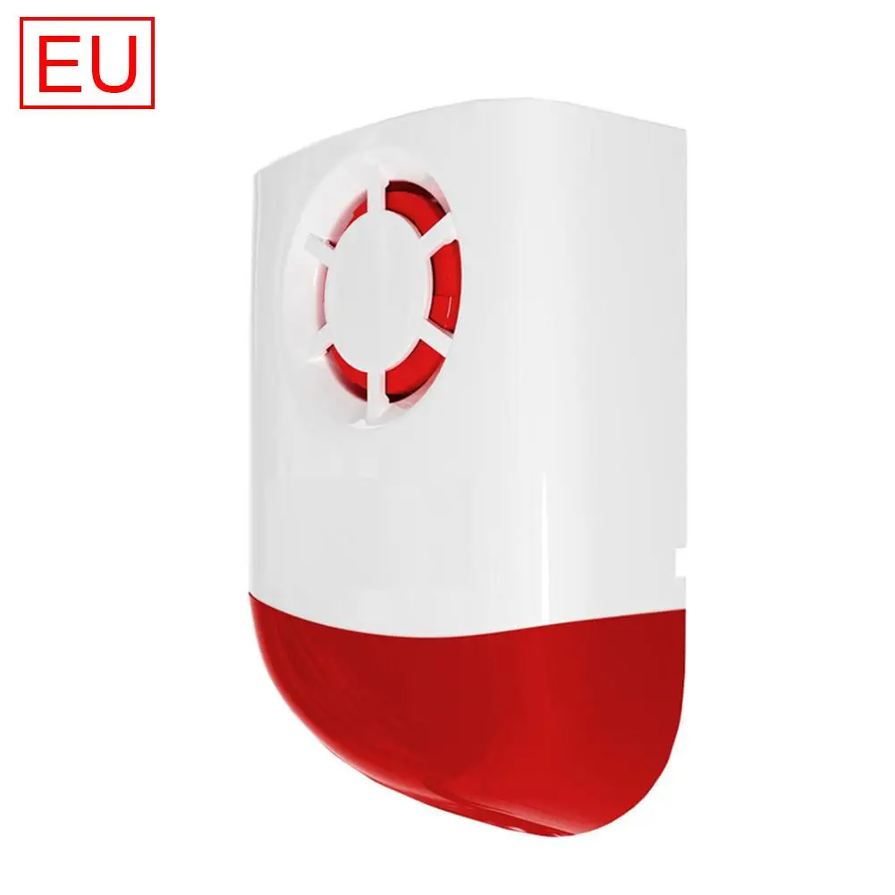 120dB Крытый открытый беспроводной мигающий Сирена стробоскоп светильник сирена система охранной сигнализации для дома для офисов семейные дома и т. д - Цвет: EU