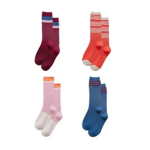 Модные Высокие гольфы женские теплые полосатые длинные носки уличная Япония забавные носки школьные осенние Calcetines Mujer Рождество