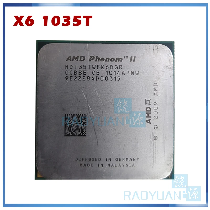 AMD Phenom X6 1035T X6-1035T 2 6 ГГц шестиядерный Процессор процессор HDT35TWFK6DGR 95 Вт Разъем AM3 938pin
