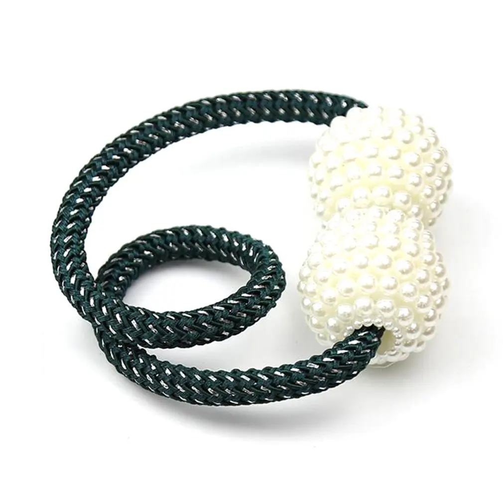 1x Pearl Magnetic Curtain Clip Curtain Holders Tieback Buckle Clips Hanging Ball Buckle Tie Back Curtain Accessories Home Decor - Цвет: Фиолетовый