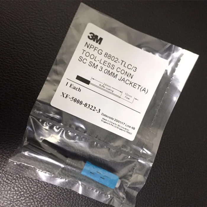 

Good Quality 50PCS 3M SC/UPC Pre-embedded optic fiber quick connector SC SM NPFG 8802-TLC/3 Fast Connector