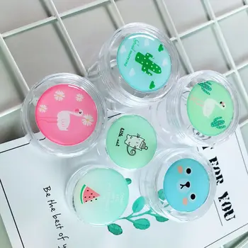 

Travel Refillable Plastic Face Eye Cream Empty Jar Lotion Storage Container Pot Case Samples Bottle With Cartoon Dome Lid