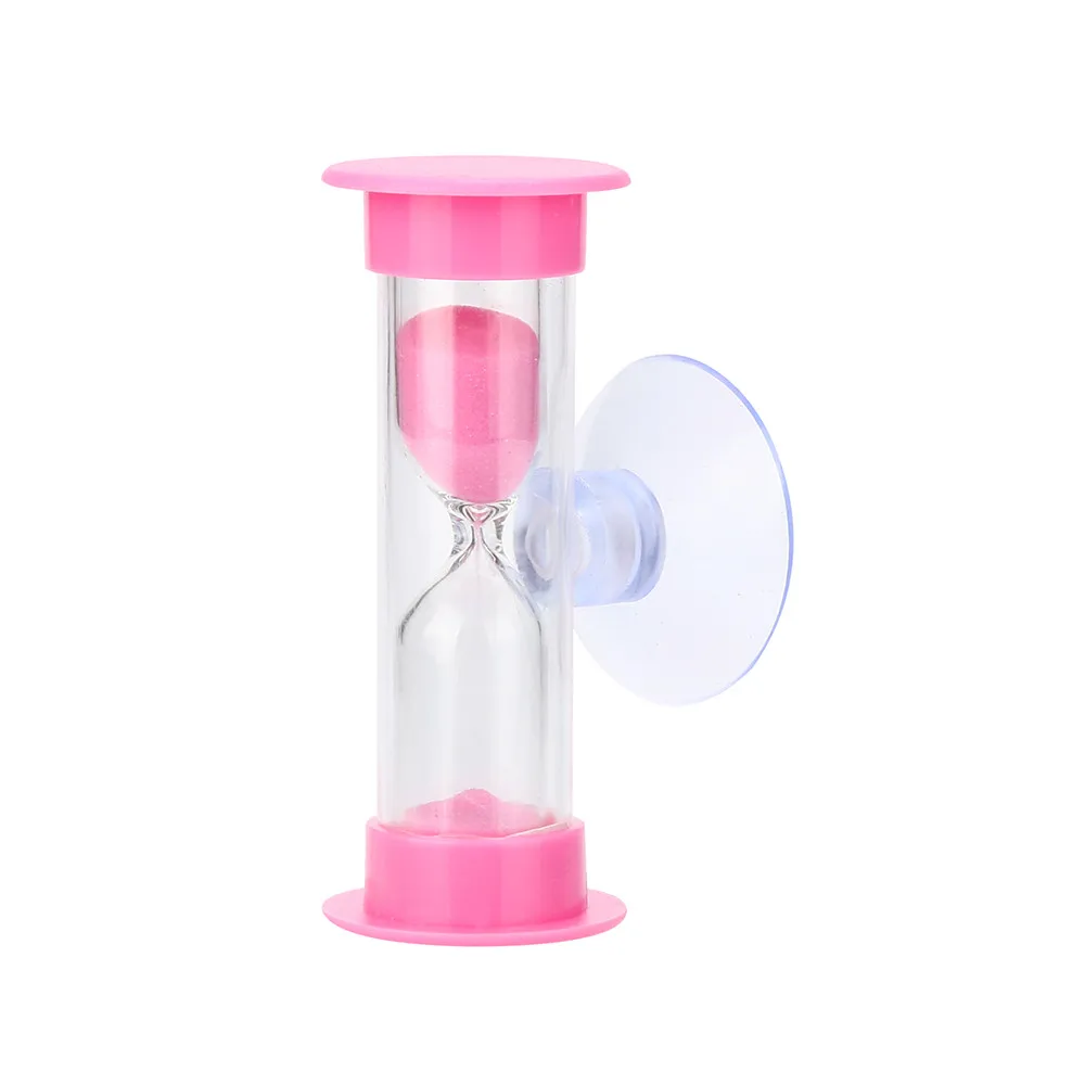 3Min Mini Hourglass for Shower Teeth Brushing hour glass sand timer with Suction Cup d90819 - Цвет: pk