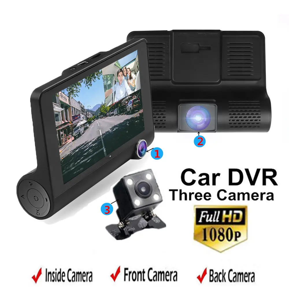 DVR Video Recorder With Rearview Camera Dashboard Auto Registrator Dvrs G sensors with