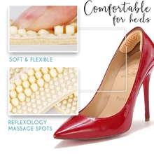 3 пары, модные мягкие накладки на пятке, противоскользящие стельки, аксессуары для защиты ног, противопузырьки, массажная вставка, Силиконовая накладка