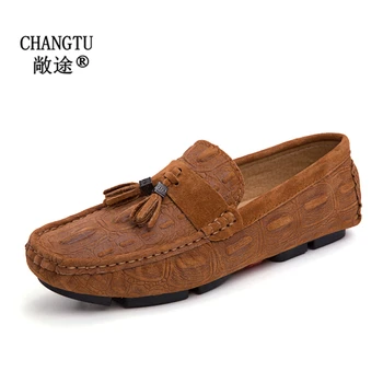 

Men Casual Shoes Genuine Leather Shoes Luxury Brand Breathable Moccasins Fashion Vintage Mens Flats Loafers Men's Driving Shoes