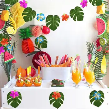 

Artifical Hibiscus Flowers 1 Set Cloth Simulation Leaves Flowers Beach Luau Maui Moana Summer Environmental