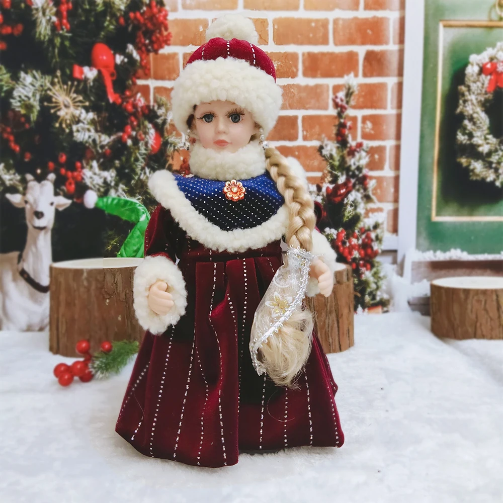 Милая стоячая кукла Санта Клауса Рождественские елочные шары Детские игрушки