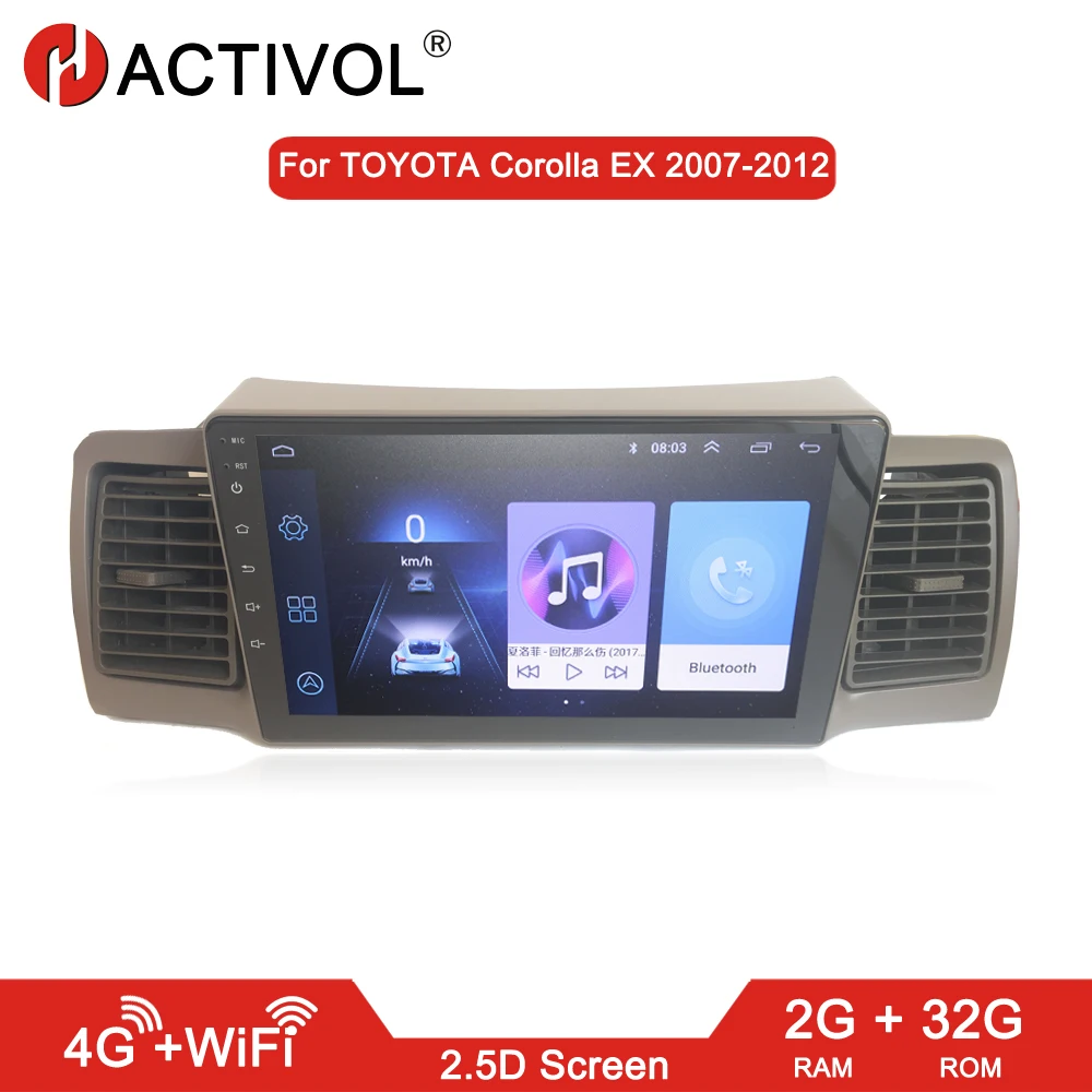 

HACTIVOL 2G+32G Android Car radio for Toyota Corolla E120 Corolla EX BYD F3 car dvd player gps car accessories 4G internet