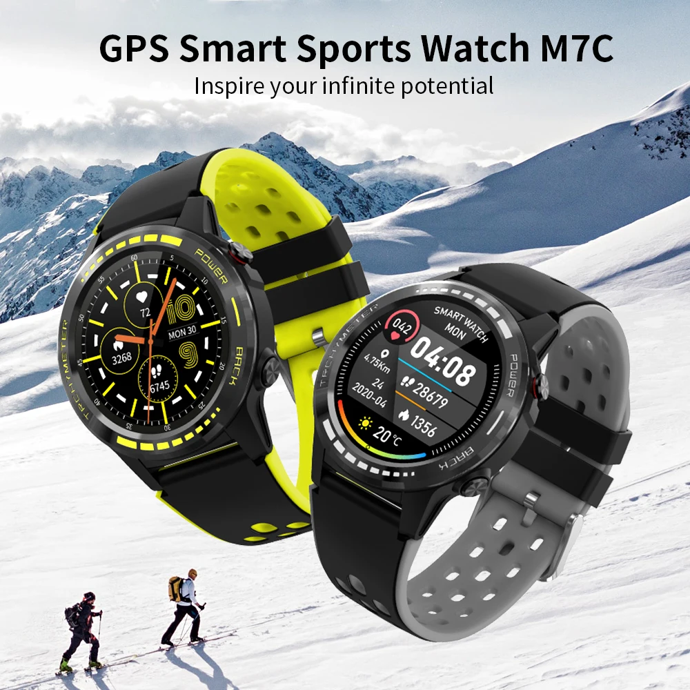 M7C GPS спортивные Smart Watch для мужчин 2020 IP68 умные часы Мужчины компас барометр высота