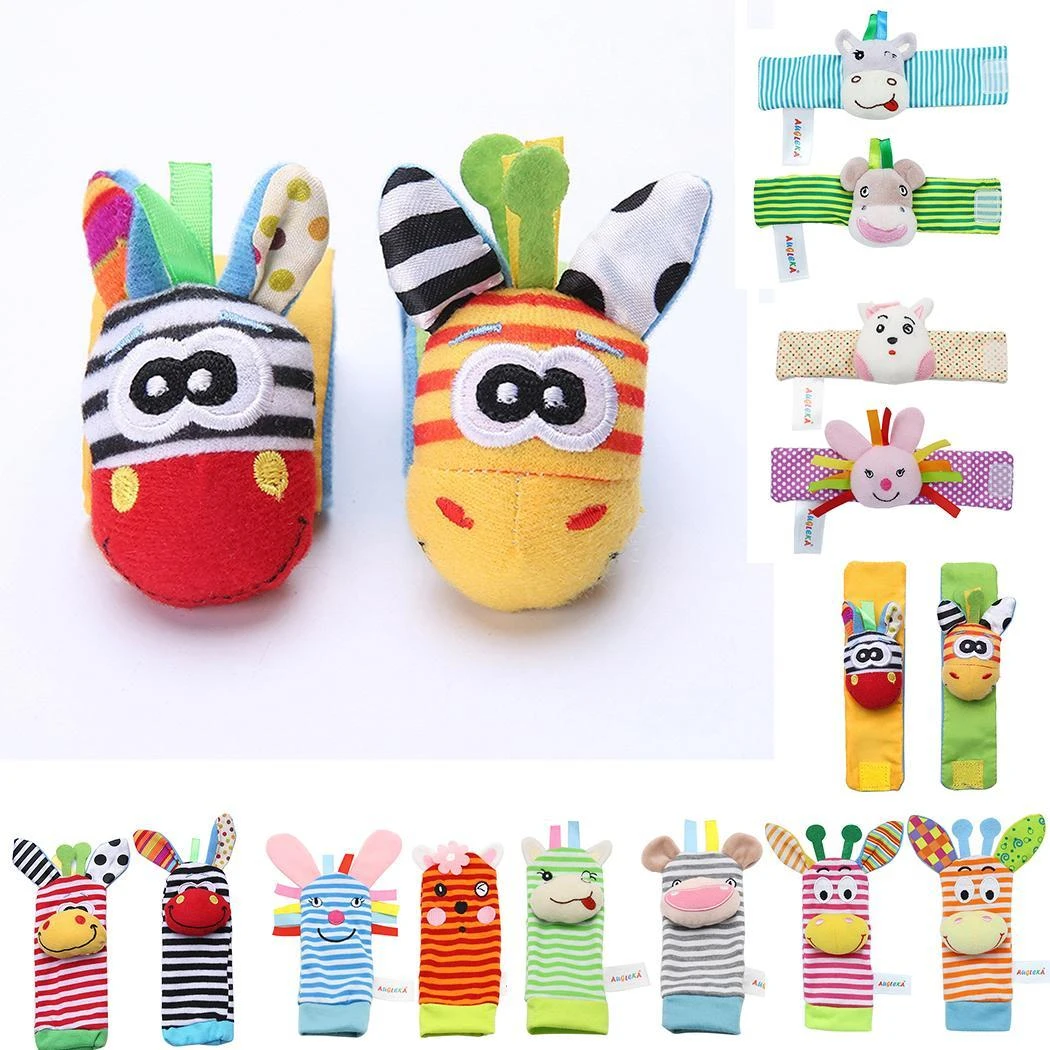 baby foot sock rattles