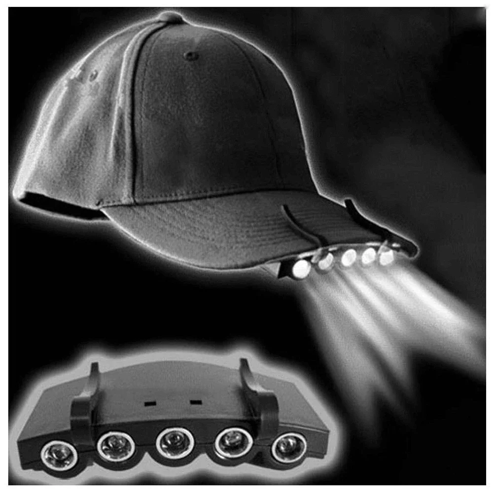 Mini portable Cap Hat Brim Cap Hat Clip LampHeadlight Headlamp Hiking