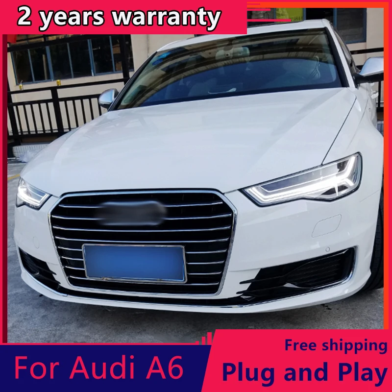 Стайлинг автомобиля KOWELL для AUDI A6L светодиодный ные фары 2013-2018 drl Биксеноновые