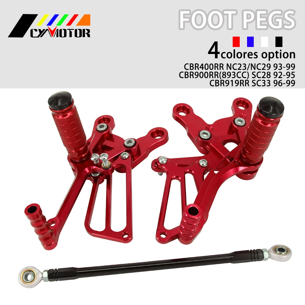 Мотоцикл Алюминиевый Rearsets регулируемые Подножки подножки педали для Honda CBR400R CB400F