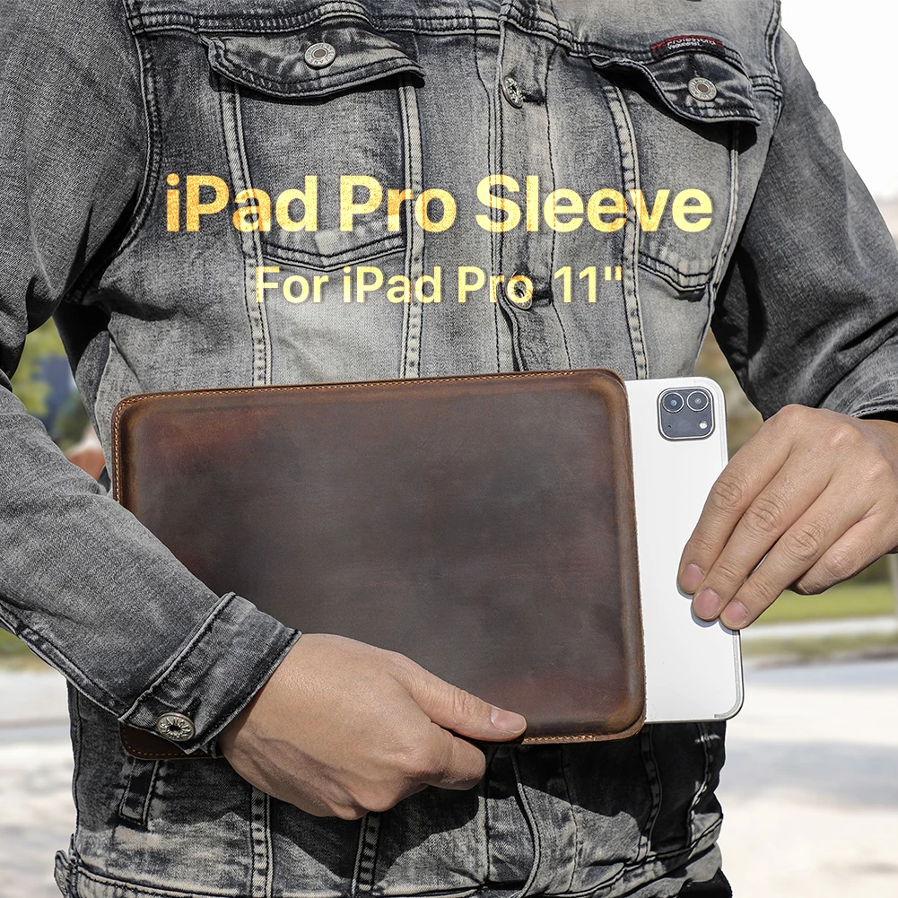Estojo de Couro Genuíno Família Ipad Air Air 10.9 ° ° 10 ° Geração Capa Pro 11 Ipad 10.5 Ipad ° ° - Imagem 5