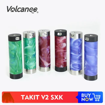 

Volcanee SXK TAKIT Mini V2 Mech Mod 24mm Diameter 316SS Resin Material Fit 18350 18650 Battery Mechanical Mod for Vape Tank