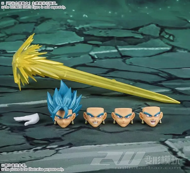 Spot Demoniacal de traje con Dragon Ball Z DBZ final Dios azul Vegetto Headsculpt conjunto figura de acción figuals
