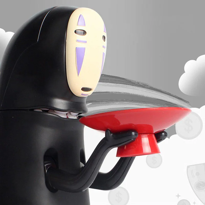  No-Face man money box faceless pig toy automatic eaten bank coin fun Christmas gift cartoon bank Ca