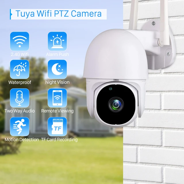 Caméra de sécurité IP WiFi FULL HD 3MP WiFi PTZ 350 ° innovante Tuya