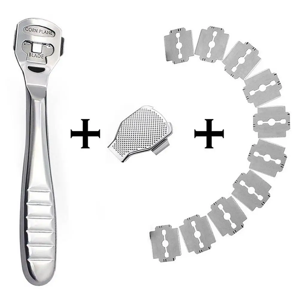 Stainless Steel Foot Shaver Callus Remover Foot Skin Shaver Corn Cuticle Cutter Remover Rasp Pedicure File Foot Dead Skin Shaver foot callus shaver heel hard skin remover hand feet pedicure razor tool shavers stainless steel handle foot care tool