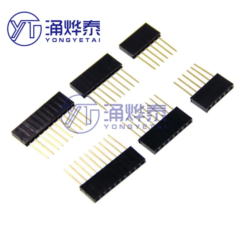 YYT 20PCS Single row seat PC104 long row mother 2.54 pitch 1*6P 1*8P 1*10P pin 11MM or so