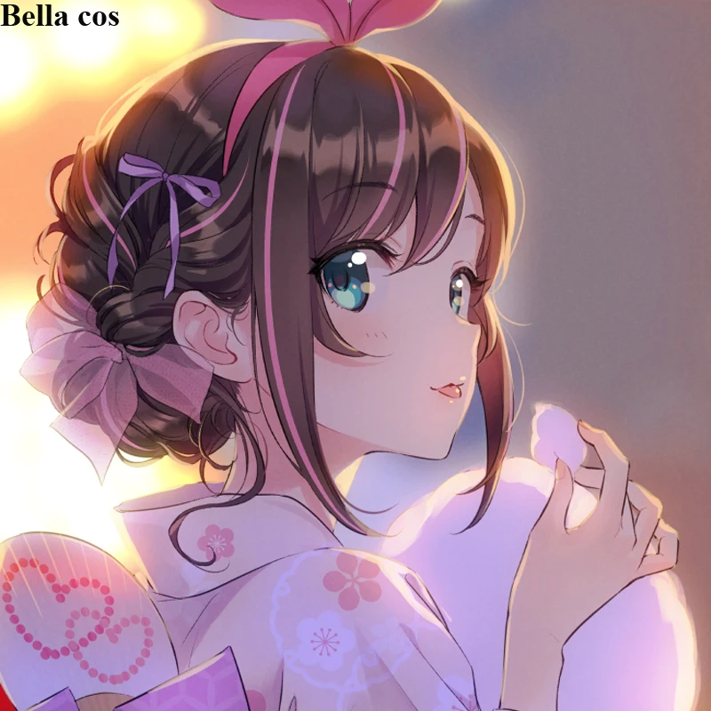 Индивидуальный размер Kizuna AI косплей костюм женское кимоно платье униформа