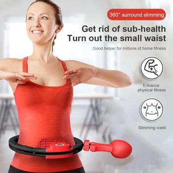 

Portable Sport Hoops Smart Counting Detachable Hoops Adjustable Beginners Thin Waist Weight Loss Fitness Waist Training ring