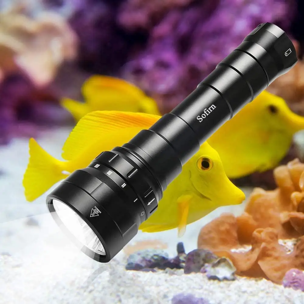 Sofirn DF60 6 * CREE светодиодный фонарик 6000 люмен для дайвинга светильник с 2 батареями