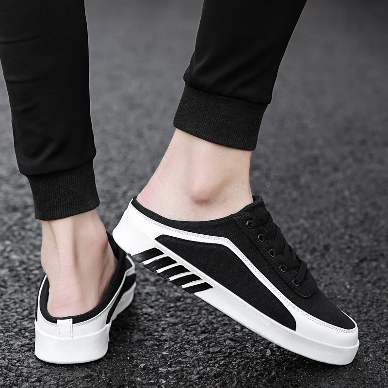 NEW Men Casual Shoes Summer Style Slip-on Canvas Flats Men Non-Slip Slippers Breathable Loafers Man Shoes