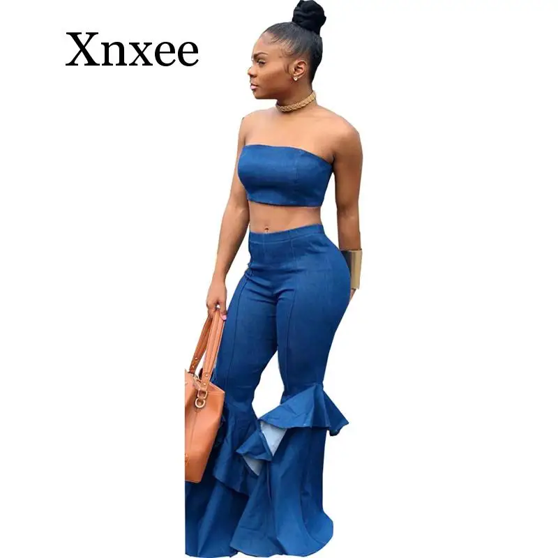 Bell Bottom Jeans Flare Pant Suit 