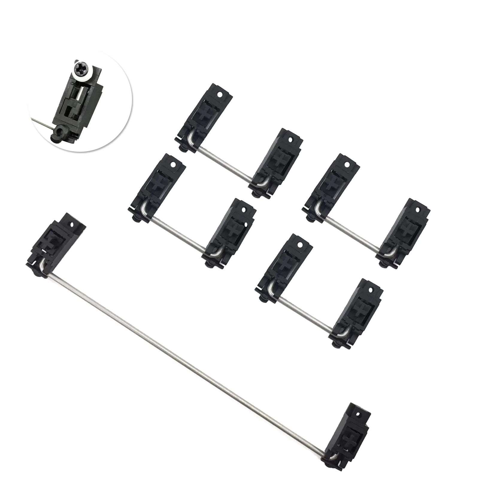 Cherry MX PCB Screw-in Stabilizer Black Steel Plate Axis Shaft Kit Mounted Set for 60 80 100 Mechan Keyboard | Компьютеры и офис