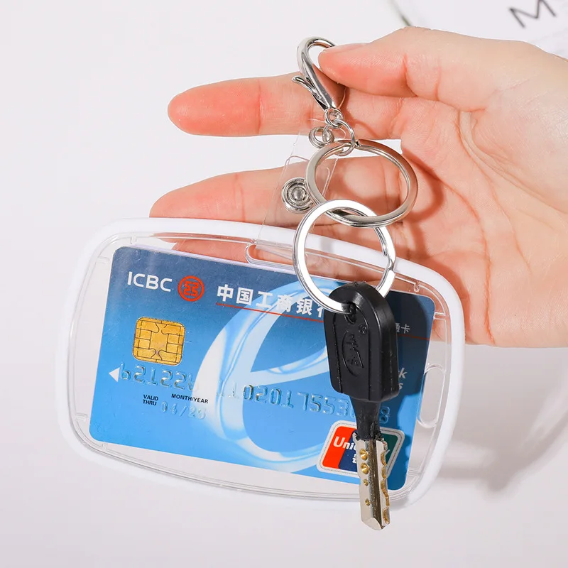

Students Card Holder Certificate Holder with Lanyard Multi-functional Bus Card Protective Case Silica Gel Creative Keychain Card
