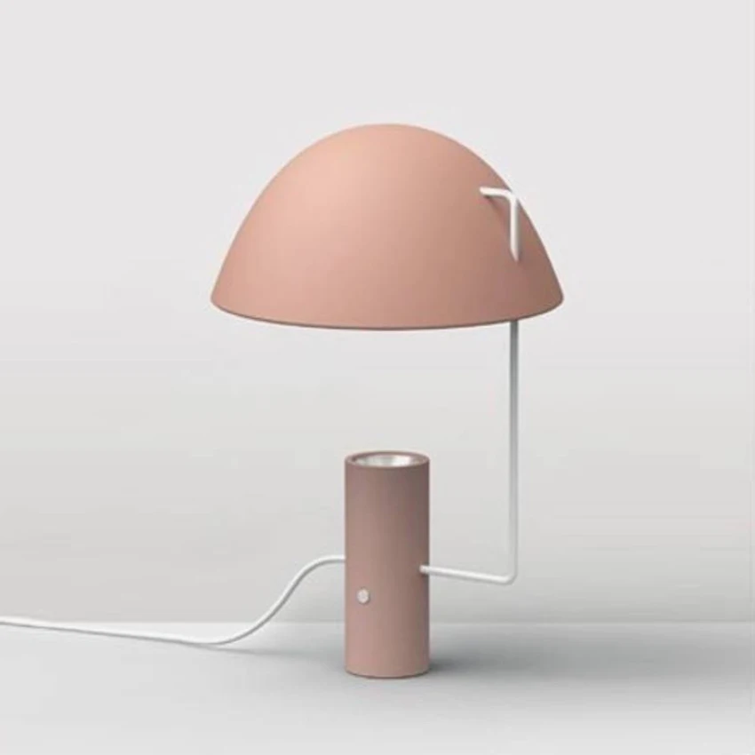 Modern LED Iron Art Black Pink Hat Table Lights Nordic Indoor Living Room Bedroom Bedside Deco Study Reading Lamp Light Fixtures