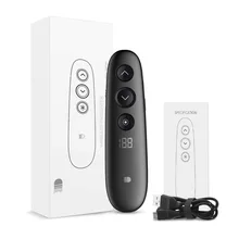 Беспроводной ведущий подсветка увеличительный светодиодный ЖК-цифровой указатель воздушная мышь USB Перезаряжаемый Powerpoint презентация кликер r60