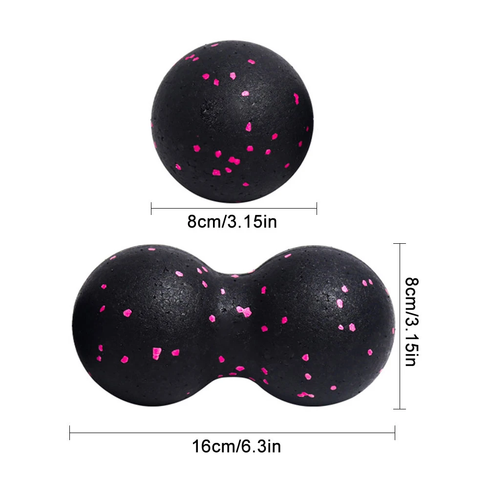 Peanut Ball Fascia Ball Set Training Deep Tissue Massage Kit for Myofascial Trigger Point Release Lacrosse Muscle Roll