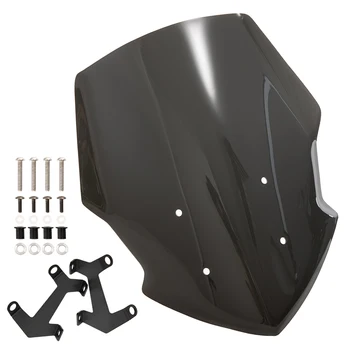 

For YAMAHA FZ07 MT07 MT-07 2018 2019 18-19 Double Bubble Plexiglass Motorcycle Windshield WindScreen Visor Viser