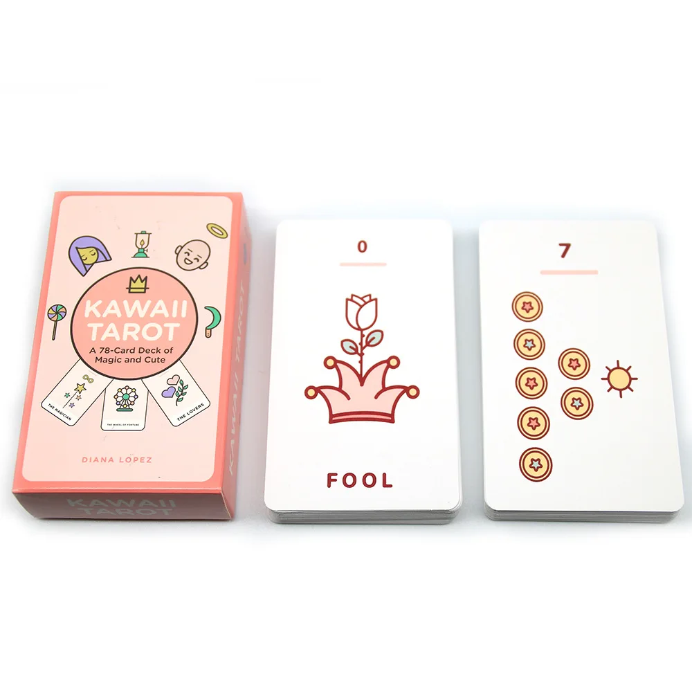 Kawaii Tarot Cards Cute Children Board Game Cards Full English PDF Family Party Table Card Games