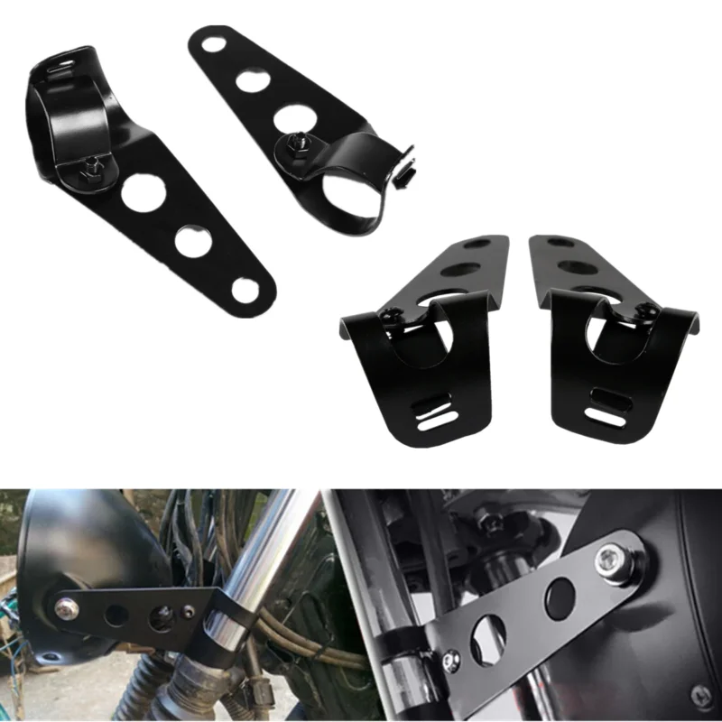 Motorcycle Headlight Mount Brackets Fork Ear 28 34mm Forks Fit For