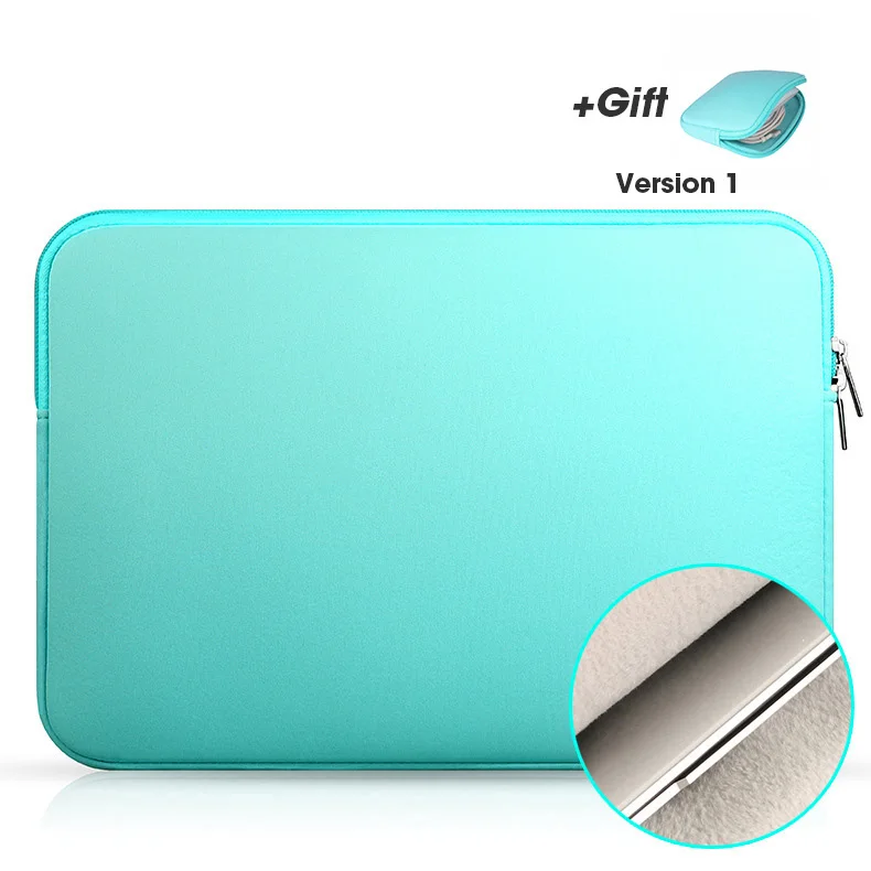 Чехол для ноутбука Macbook Air Pro 11 12 13 14 15 Xiaomi lenovo Asus Dell hp notebook Sleeve 13,3 15 дюймов защитный чехол - Цвет: Mint Green