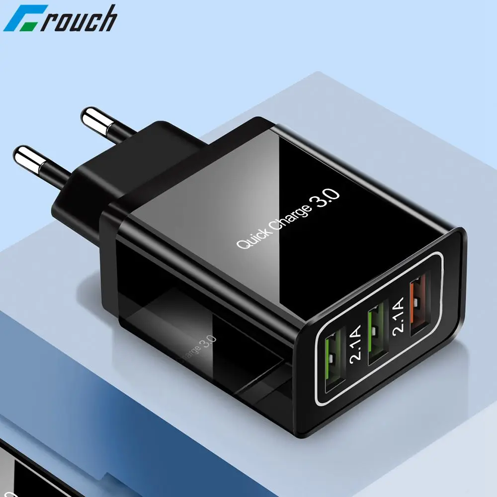 Быстрая зарядка 3 0 настенное зарядное устройство USB порта ЕС и США штекер Адаптер