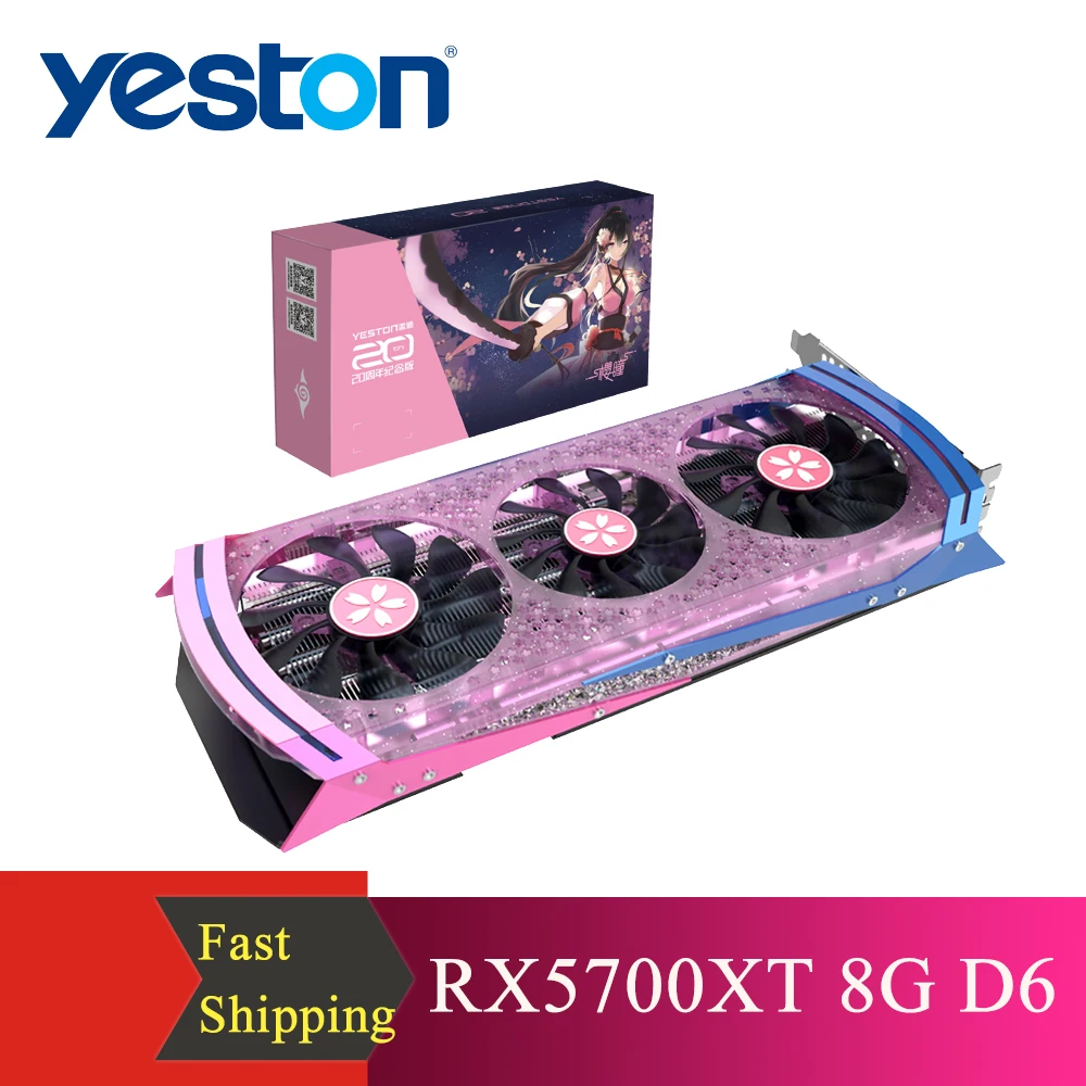 Игровая видеокарта Yeston RX5700XT 8 ГБ 2010 бит GDDR6|Графические карты| |