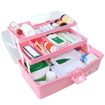 

Medicine Storage Box Three-layer Plastic Environment-friendly First Aid Box household Plastic Children's Medicine Box